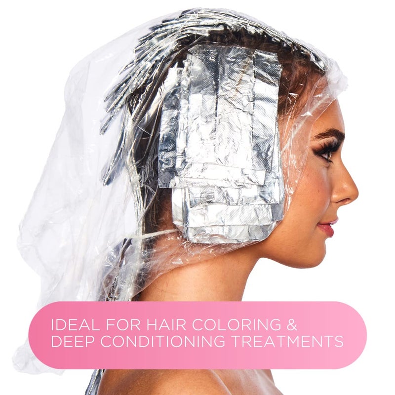 ADAMA Disposable Shower Conditioning Processing Caps, XX-Large Size for Processing, Conditioning, Showering Voluminous Hair, Protects Long Hair Styles, 10 Disposable Caps, Clear - Image 3